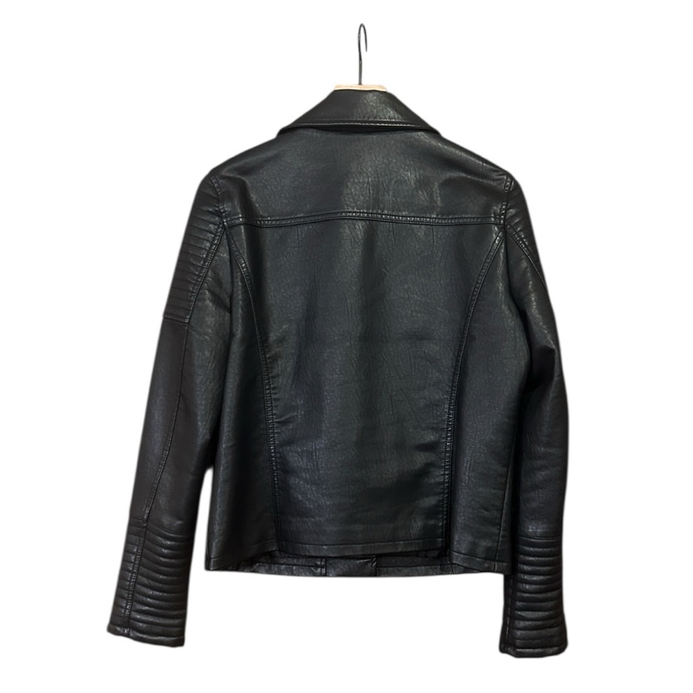 Topshop Rosa Biker Jacket Black Size 10 - Picture 9 of 15